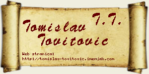 Tomislav Tovitović vizit kartica